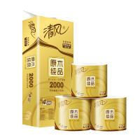 清风(APP)卷纸 原木纯品金装系列 卫生纸4层加厚200克10卷(母婴可用 湿水不易破)