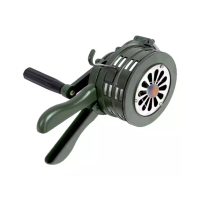 聚智佳(JUZHIJIA)摇报警器手动警报器 绿色 手摇报警器