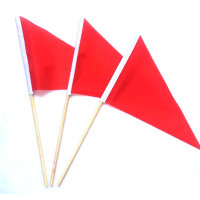聚智佳（JUZHIJIA）沙盘模拟旗三角小红旗训练插地旗铁杆小红旗小三角红旗 单个装