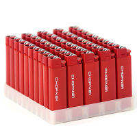 超凡50支打火机砂轮式齿轮滑轮火石滚轮广告定制订做印字一次性