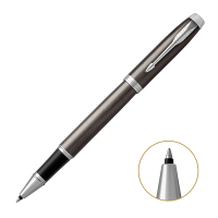 派克(PARKER)IM金属灰白夹宝珠笔