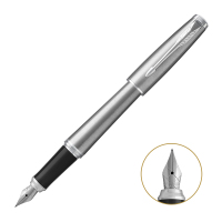 派克(PARKER)2016都市金属银白夹墨水笔