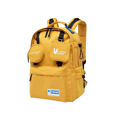维多利亚旅行者(VICTORIATOURIST)女士双肩包 休闲旅行背包 大容量电脑数码包 校园情侣款 V2109黄色