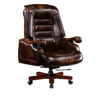 慧采云 办公家具老板椅头层牛皮办公椅总裁椅家用电脑椅转椅可躺可升降大班椅