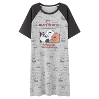 猫人短袖睡裙女士夏季舒适薄款睡衣韩版学生甜美可外穿中长款家居服