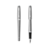 派克 都市系列(PARKER)钢笔 金属银白夹墨水笔