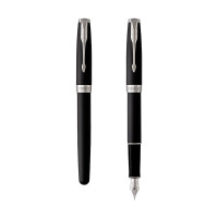 派克 卓尔系列（PARKER）钢笔 磨砂黑白夹墨水笔