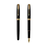 派克 卓尔系列(PARKER)钢笔 磨砂黑金夹墨水笔