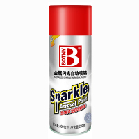 保赐利 金属闪光自动喷漆手摇喷漆自喷漆涂鸦喷灌6瓶一组 100 的士银 400mL
