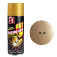保赐利 黄金漆 汽车自行车摩托车自动喷漆 墙面涂鸦喷漆6瓶一组 亮金色 1L