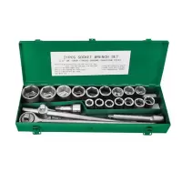 长鹿 21件19mm系列 铁盒雾面重型套筒组套