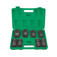 鹿 8件25mm系列长 电泳方盒风炮套筒组套 组合工具