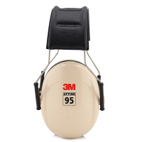 3M H6A 95轻薄型降噪耳罩 耳罩睡眠隔音工业降噪 使用高度可调 耳罩 1副 杏色 均码