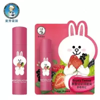 曼秀雷敦 Line Friends特别版 果香淡彩润唇膏-野莓紫红3.5g(有色润唇膏 滋润保湿 清透裸妆)