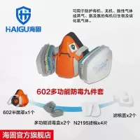 海固半面罩防毒面具防毒防尘九件套装喷漆石油化工 面罩颜色随机发货