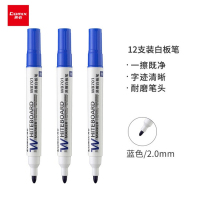 齐心(comix) WB701 白板笔 蓝色 12支/盒 3盒装