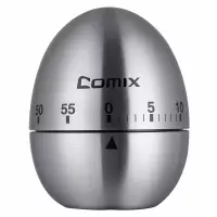 齐心(COMIX)L811 定时器机械式创意厨房时间提醒器不锈钢 蛋形计时器倒计时器 单个价格
