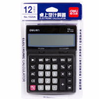 得力(deli) 1520A 桌面计算器 计算器 黑色