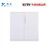 臻远文件柜办公柜钢制铁皮柜资料档案储物柜拆装窄边柜纯白色加厚款 925对开铁柜