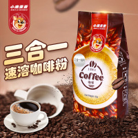 小鹿歪歪速溶三合一咖啡粉原料粉现调咖啡1000g奶茶店咖啡机可用(焦糖咖啡)