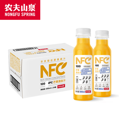 农夫山泉NFC芒果混合汁300mlx24瓶/箱