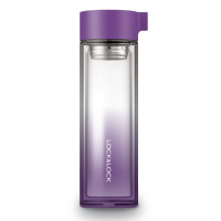 乐扣乐扣(lock&lock)星钻玻璃杯便携茶水杯双层隔热玻璃水男女350ml LLG653VOL紫色