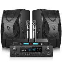 BODiS 宝迪生音响套装(1个BODIS KA250功放+2个BODIS TF402音箱+配套2个话筒(一进四出))