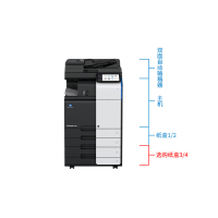 柯尼卡美能达彩色复印机bizhubC360i(主机+双面器+双面同步输稿器+双纸盒-3年上门服务)