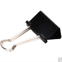 得力9544长尾夹25mm黑色票夹12只/盒 10盒/组