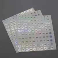 指甲油胶瓶编号数字标签 1-100号 20张装