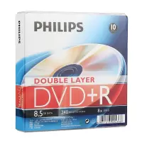 飞利浦(Philips) DVD+R 空白光盘/刻录盘 8速8.5GB 单面双层 10片/盒