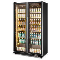 雅绅宝(Arsenbo)啤酒柜商用饮料冷藏展示柜大容量冷柜立式冰箱KTV冰柜 两门豪华风冷啤酒柜[白黄蓝三色灯可切换]