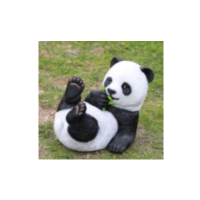 禾祥 32CM写实毛感躺姿吃竹子熊猫 32X23X26 材质:树脂 (个)