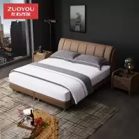 左右真皮沙发睡眠科技北欧现代简约轻奢高脚主卧室双人婚床DR049