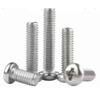 东明（TONG）十字圆头螺丝M4*50MM 304不锈钢十字圆头机丝 家用开关十字槽半圆头螺丝（百个装）