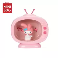 名创优品(miniso)Sanrio迷你电视机造型台灯卧室床头睡眠少女摆件灯[My Melody]美乐蒂 粉色少女