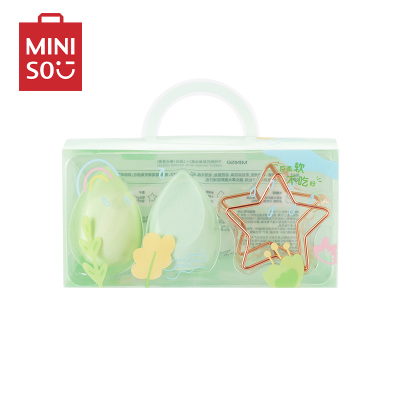 名创优品(miniso) 美妆蛋不吃粉彩妆蛋化妆蛋粉扑干湿两用化妆工具[春光青葱]