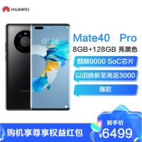华为/HUAWEI Mate40 Pro 5G 8GB+128GB 亮黑色 麒麟9000 SoC芯片 超感知徕卡电影影像