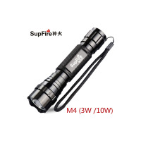 SupFire神火M4充电强光手电筒 防水女士防狼便携袖珍手电家用迷你（功率10w） 小型手电筒（HD）