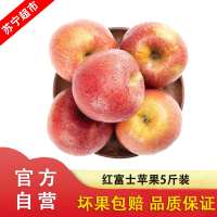 山西膜袋红富士苹果水果 带箱5斤装 单果70-80mm