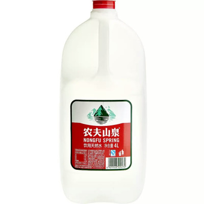 农夫山泉4L*4大桶装瓶矿泉水整箱弱碱天然饮用纯净多水源