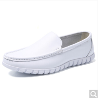 男护士鞋软底透气不累脚 医生鞋夏天真皮医院工作鞋小白鞋男 白色