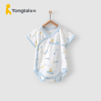 童泰(TONGTAI)夏季0-1岁婴幼儿连体衣男女宝宝轻薄纯棉短袖蛤衣半袖包屁衣儿童家居服连体衣