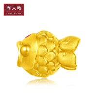 周大福百宝阁系列金鱼路路通足金金珠吊坠定价