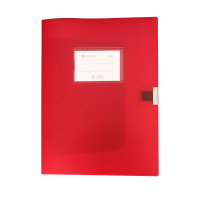 彩色档案盒A4塑料文件盒收纳资料盒会计凭证盒文具 大红色