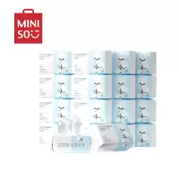 名创优品(miniso) 全棉婴儿棉柔巾干湿两用 120抽*18包