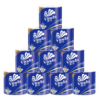 维达(Vinda)蓝色经典卷纸卫生纸 厕所手纸空芯厕纸1800g空心 10卷/提单位(件)