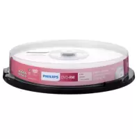 飞利浦 PHILIPS PH DVD-RW 可擦写空白刻录光盘光碟 可重复刻录 10片装DVD刻录盘