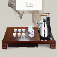 金灶K-185鸡翅木茶盘套装搭配G9全智能玻璃茶艺炉+青花瓷茶具+茶渣桶
