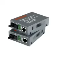 Haohanxin百兆光纤收发器单模单纤光电转换器HTB-3100AB一对